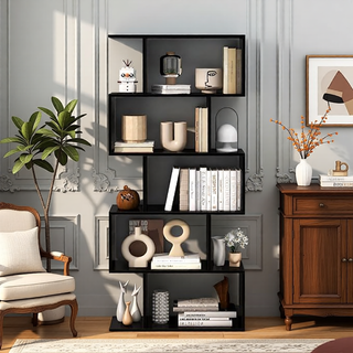 Sunvega Three-Tier Minimalist Shelving Unit with Grid Pattern for Home Storage