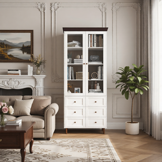 Sunvega White Teen Dream Vanity Desk with Mirror Chair and Storage for Bedroom