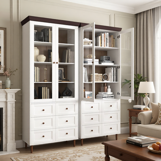 Sunvega White Teen Dream Vanity Desk with Mirror Chair and Storage for Bedroom