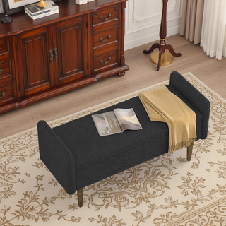 Sunvega Modern Velvet Storage Stool with Hidden Space for Living Room Bedroom
