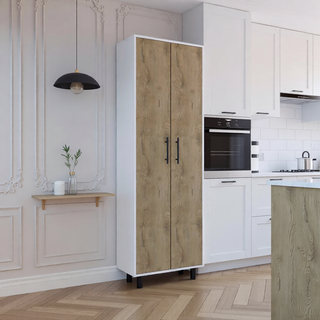 Sunvega Black Multistorage Pantry Cabinet with One Drawer and Two Shelves