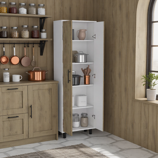 Sunvega Black Multistorage Pantry Cabinet with One Drawer and Two Shelves