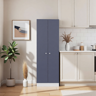 Sunvega Black Multistorage Pantry Cabinet with One Drawer and Two Shelves