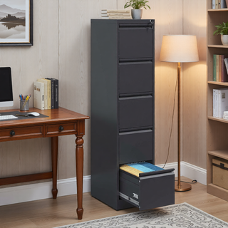 Sunvega 4 Drawer Metal Vertical File Cabinet with Lock for A4 Legal Letter Size