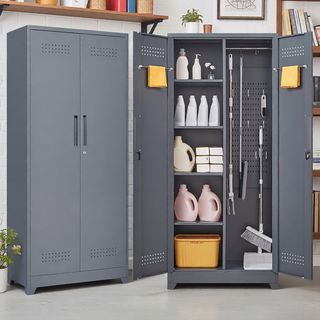 Sunvega Heavy Duty Steel Storage Cabinet With Locking Doors and Adjustable Shelves