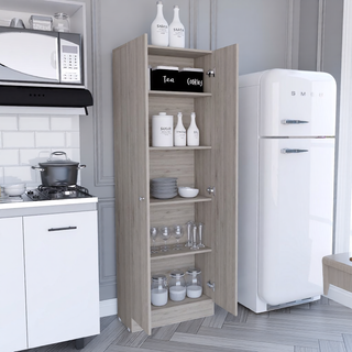 Sunvega Black Multistorage Pantry Cabinet with One Drawer and Two Shelves