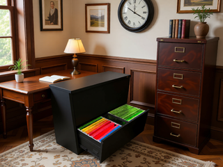 Sunvega 4 Drawer Lateral Metal File Cabinet with Lock for Home Office