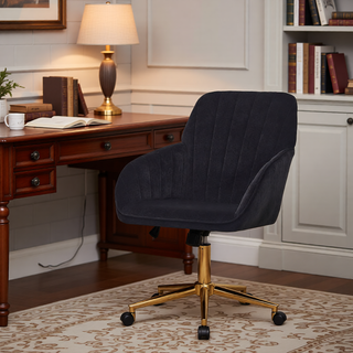 Sunvega Ergonomic Swivel Chair with Soft Memory Foam Cushion and Lumbar Support