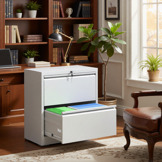 Sunvega 5 Drawer Metal Vertical File Cabinet with Lock on Wheels for Home Office