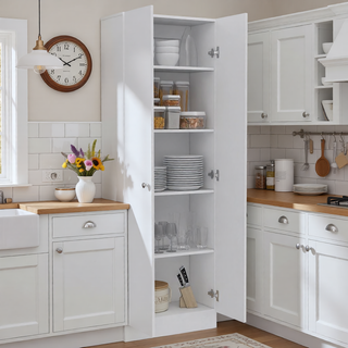 Sunvega Black Multistorage Pantry Cabinet with One Drawer and Two Shelves