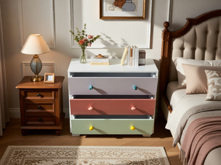 Sunvega 3 Drawer Dresser with Anti-Dumping Design for Kids Bedroom and Nursery