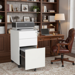Sunvega 2 Drawer Mobile File Cabinet with Lock for Legal Letter A4 Size