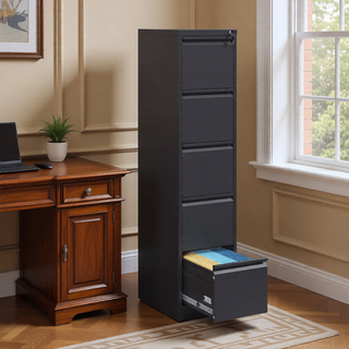 Sunvega 4 Drawer Metal Vertical File Cabinet with Lock for A4 Legal Letter Size