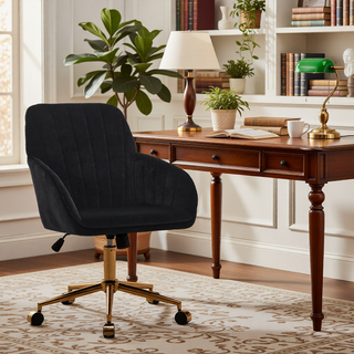 Sunvega Ergonomic Swivel Chair with Soft Memory Foam Cushion and Lumbar Support