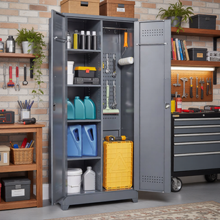 Sunvega Heavy Duty Steel Storage Cabinet With Locking Doors and Adjustable Shelves