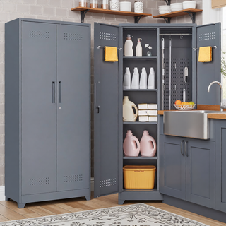 Sunvega Heavy Duty Steel Storage Cabinet With Locking Doors and Adjustable Shelves