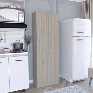 Sunvega Black Multistorage Pantry Cabinet with One Drawer and Two Shelves