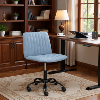 Sunvega Soft Breathable Fabric Upholstery Swivel Office Chair with Thick Foam Padding