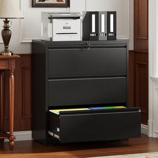 Sunvega 4 Drawer Lateral Metal File Cabinet with Lock for Home Office