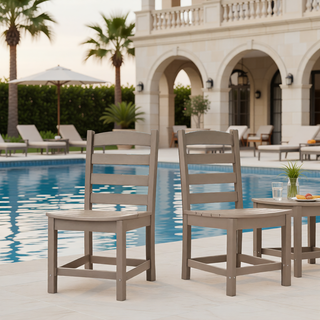 Sunvega Modernist HDPE Outdoor Garden Armchairs with Backrest in Your Choice of Color