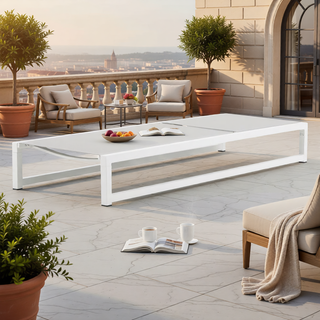 Sunvega Adjustable Patio Chaise Lounge Set of 2 with Breathable Mesh Seat