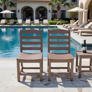 Sunvega Modernist HDPE Outdoor Garden Armchairs with Backrest in Your Choice of Color