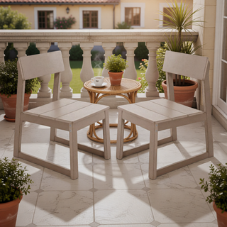 Sunvega Modernist HDPE Outdoor Garden Armchairs with Backrest in Your Choice of Color
