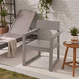 Sunvega Modernist HDPE Outdoor Garden Armchairs with Backrest in Your Choice of Color
