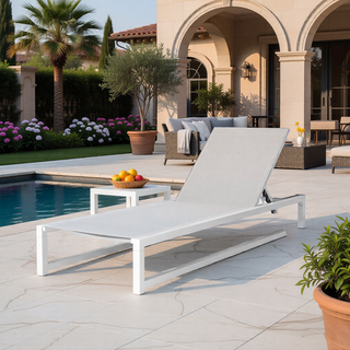 Sunvega Adjustable Patio Chaise Lounge Set of 2 with Breathable Mesh Seat