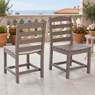 Sunvega Modernist HDPE Outdoor Garden Armchairs with Backrest in Your Choice of Color