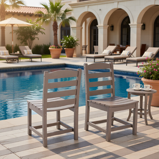 Sunvega Modernist HDPE Outdoor Garden Armchairs with Backrest in Your Choice of Color