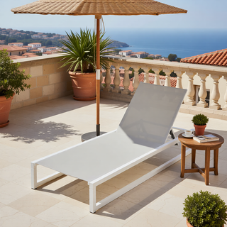 Sunvega Adjustable Patio Chaise Lounge Set of 2 with Breathable Mesh Seat