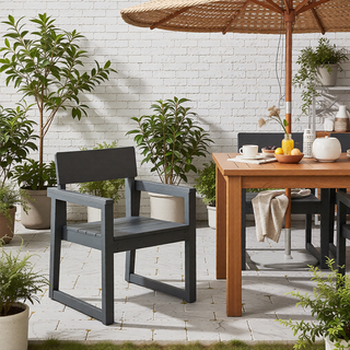 Sunvega Modernist HDPE Outdoor Garden Armchairs with Backrest in Your Choice of Color