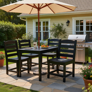 Sunvega Modernist HDPE Outdoor Garden Armchairs with Backrest in Your Choice of Color