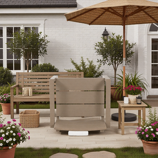 Sunvega Modernist HDPE Outdoor Garden Armchairs with Backrest in Your Choice of Color