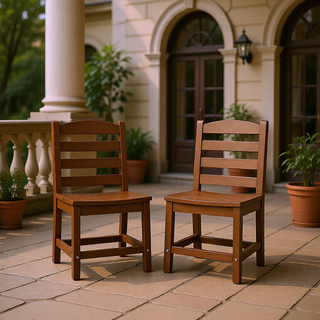 Sunvega Modernist HDPE Outdoor Garden Armchairs with Backrest in Your Choice of Color