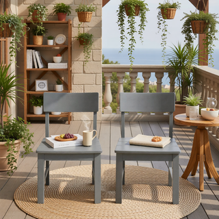Sunvega Modernist HDPE Outdoor Garden Armchairs with Backrest in Your Choice of Color