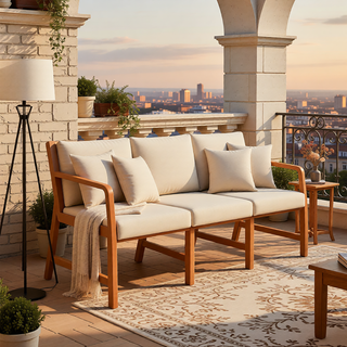 Sunvega 2-Piece Patio Conversation Set with Waterproof PP Material & Easy Assembly