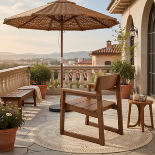 Sunvega Modernist HDPE Outdoor Garden Armchairs with Backrest in Your Choice of Color