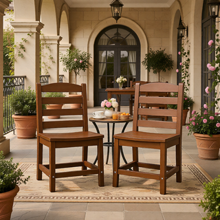 Sunvega Modernist HDPE Outdoor Garden Armchairs with Backrest in Your Choice of Color