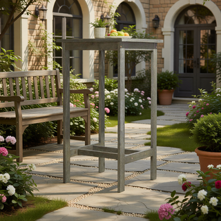 Sunvega Honey Eucalyptus Wooden Outdoor Dining Stool with Weather Resistant Finish