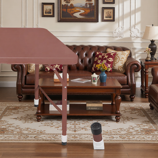 Sunvega 8ft Pink Folding Table with Waterproof Top and Foldable Design for Camping