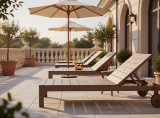 Sunvega Modernist HDPE Outdoor Garden Armchairs with Backrest in Your Choice of Color