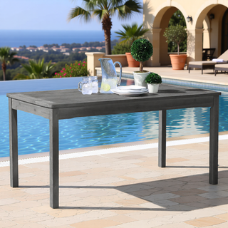 Sunvega Honey Eucalyptus Wooden Outdoor Dining Stool with Weather Resistant Finish