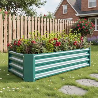 Sunvega 72x36x12 Inch Metal Raised Garden Bed for Plants Vegetables and Flowers