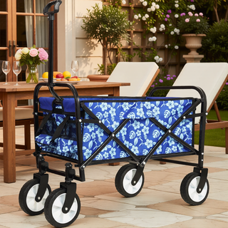 Sunvega Collapsible Foldable Wagon Cart with Colorful Design and Strapping System