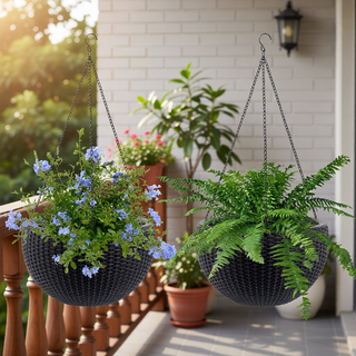 Sunvega 2 Pack Tall 21.7 Inch Crack-Resistant UV-Resistant Matte Planter Box for Indoor Outdoor