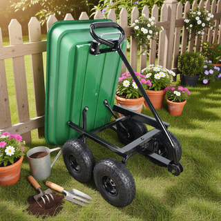 Sunvega Folding Garden Dump Truck with Steel Frame and 10-Inch Pneumatic Tires