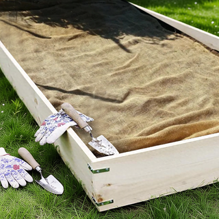 Sunvega 100% Natural Burlap Fabric Roll for Weed Barrier and Garden Composting