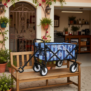 Sunvega Collapsible Foldable Wagon Cart with Colorful Design and Strapping System
